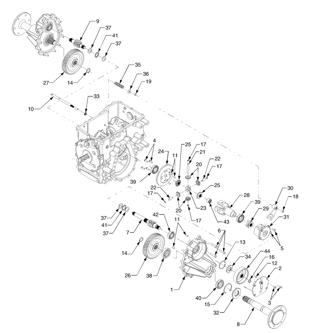 Differential And Final Drive Diagram and Parts List for 6284 54AD64H710-54AT64H710-54BD64H710-54BT64H710 Cub Cadet Lawn Tractor